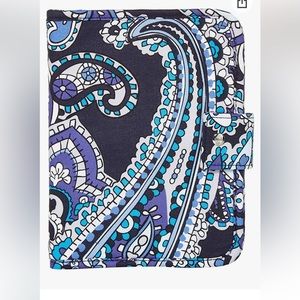 Vera Bradley Iconic Zip-In Brush Case Deep Night Paisley